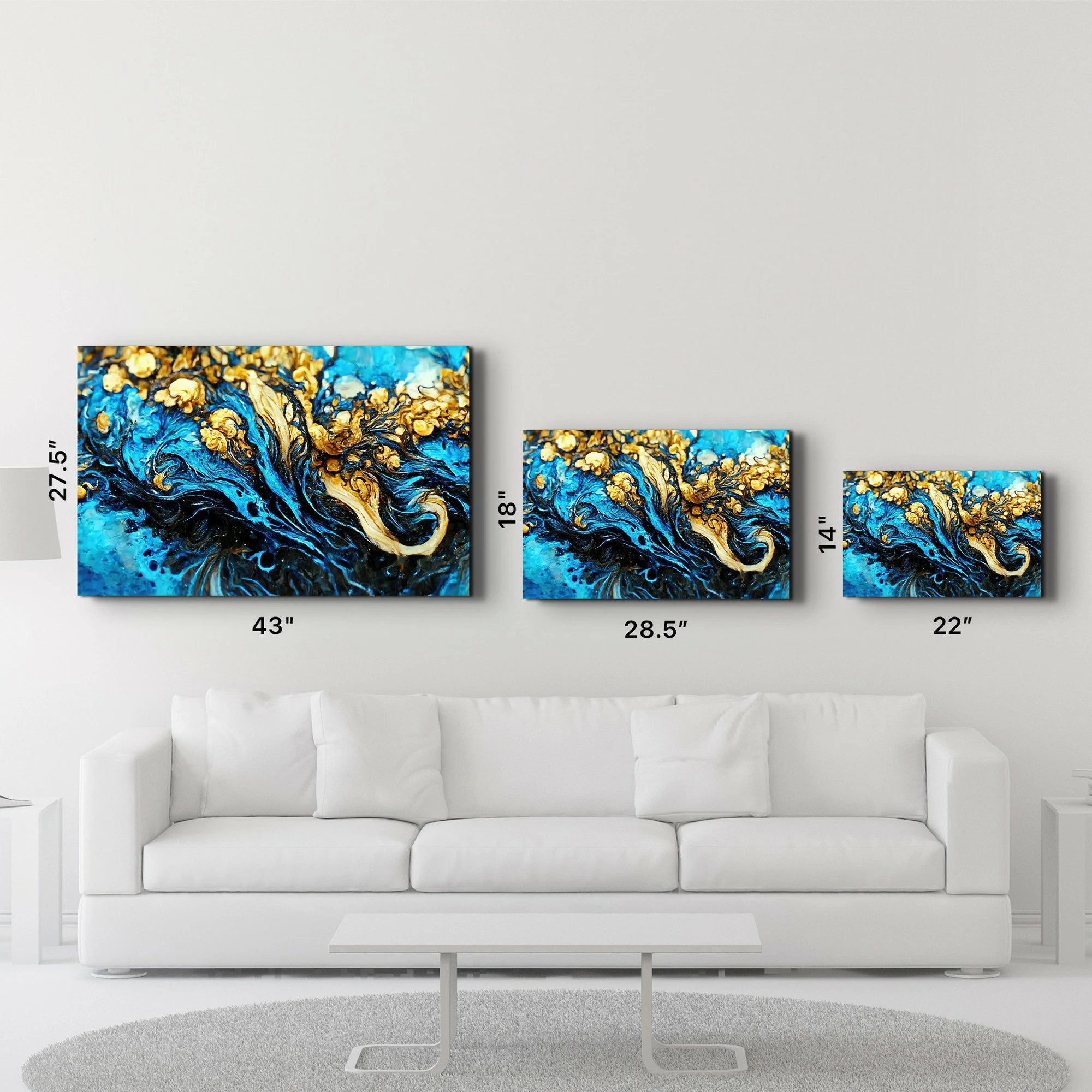 Dekorativna večbarvna slika iz kaljenega stekla, SPR-1338, 70 x 110 cm
