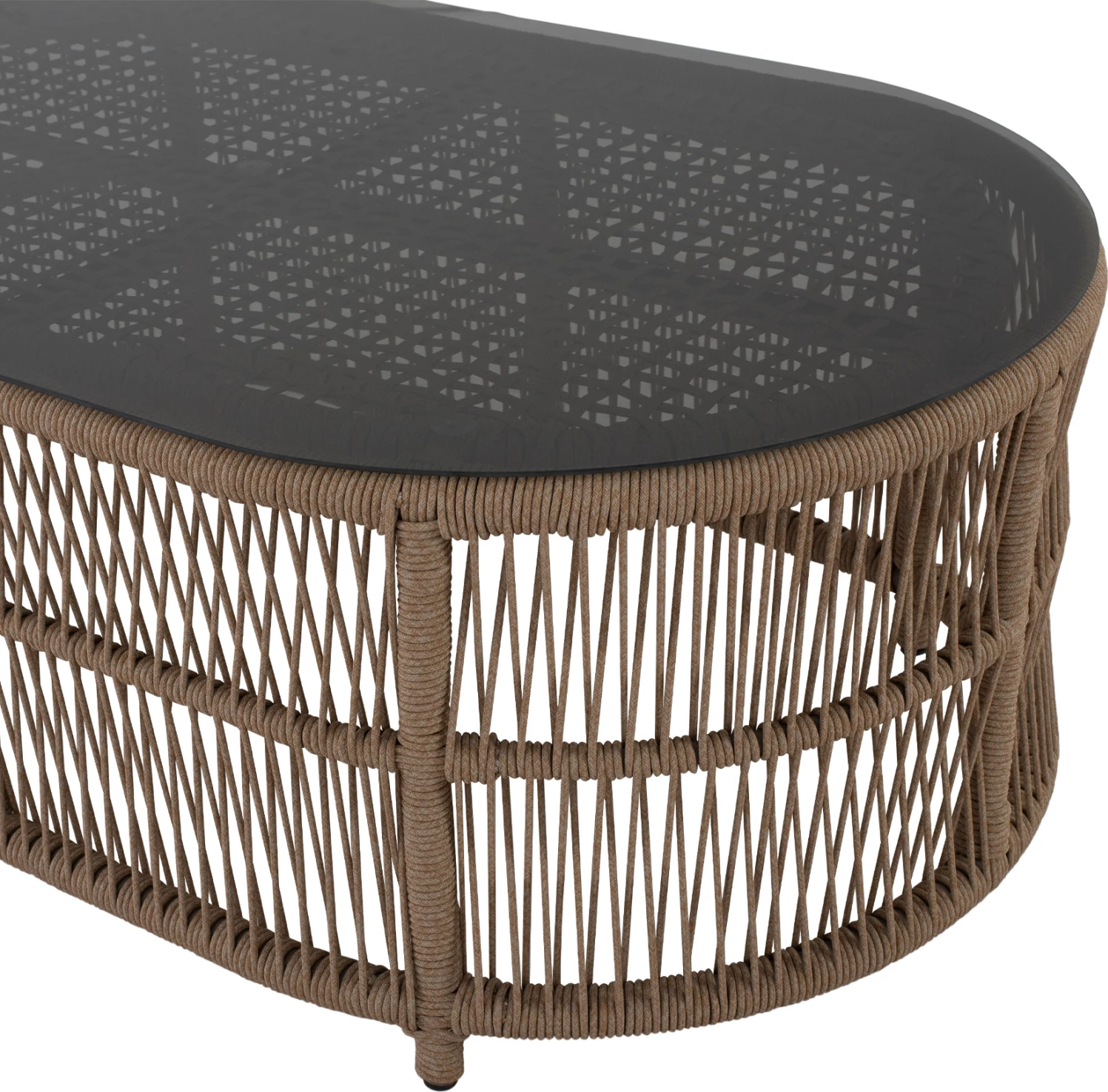 Zunanji set Oxford 4 kosi Iroko vrv kaljeno steklo FH5884.01