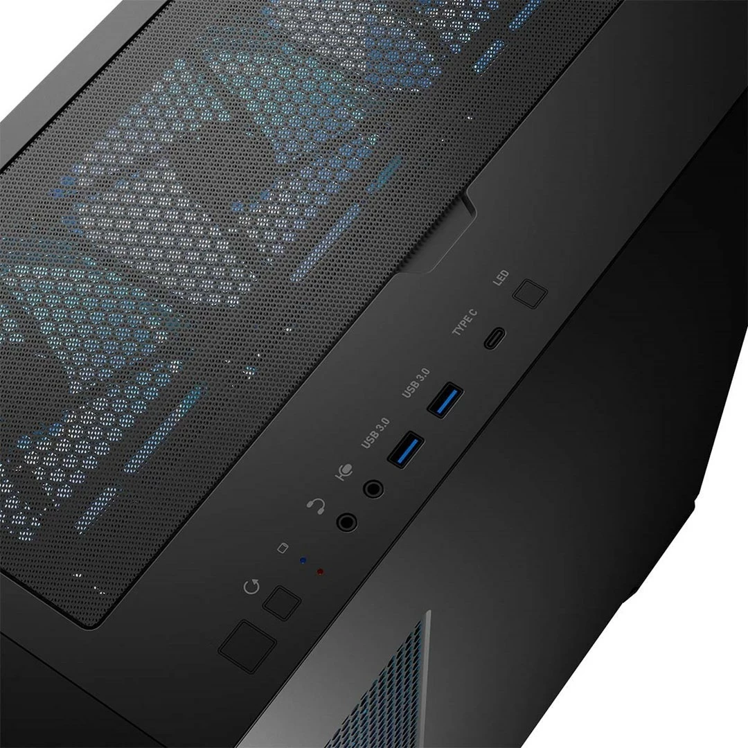 Ohišje MODECOM HORIZON ARGB Flow MIDI USB 3.0 x2 CYPE-C, črno