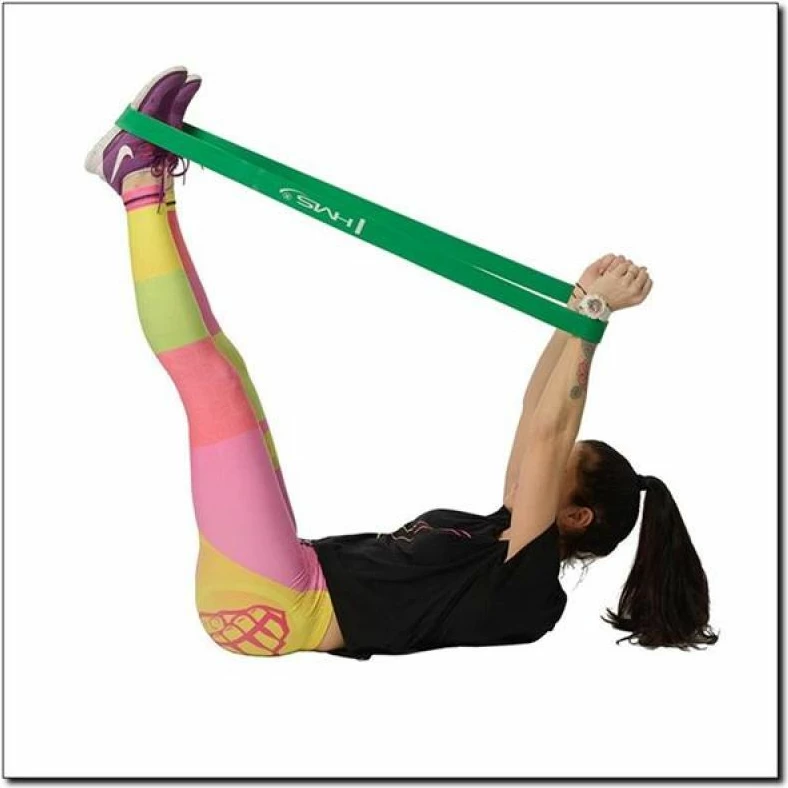 Trening elastičen trak HMS GREEN GU05, 45x4,5x2080 mm