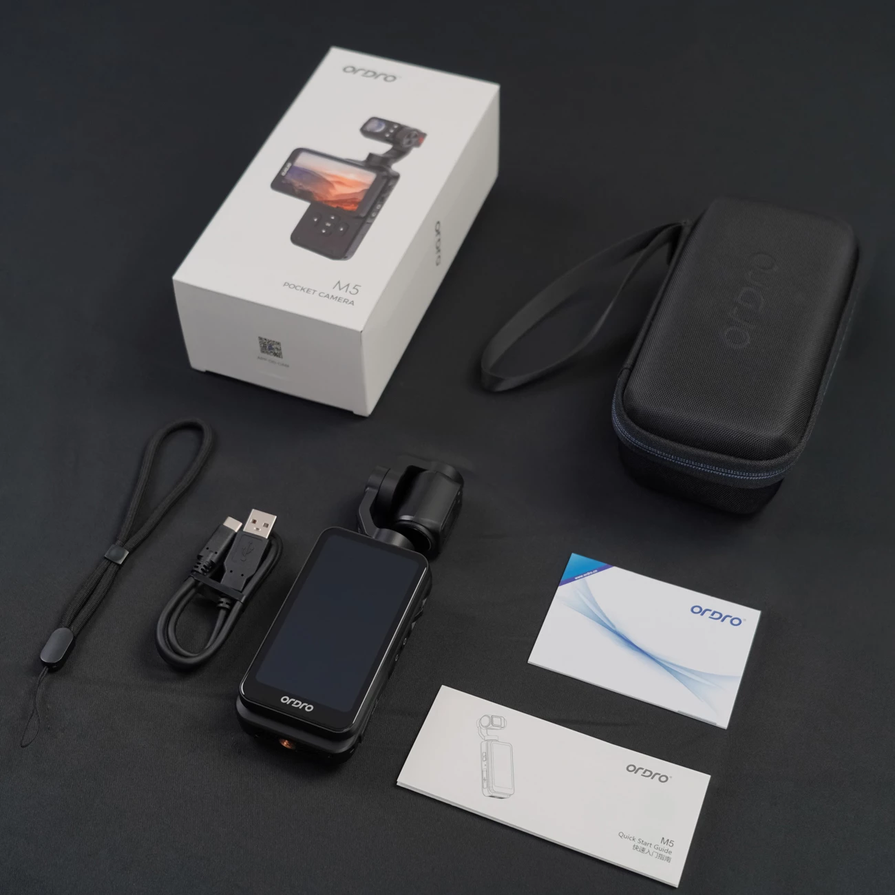 Žepna kamera 3-osni gimbal Ordro Pocket M5, 5K, črna