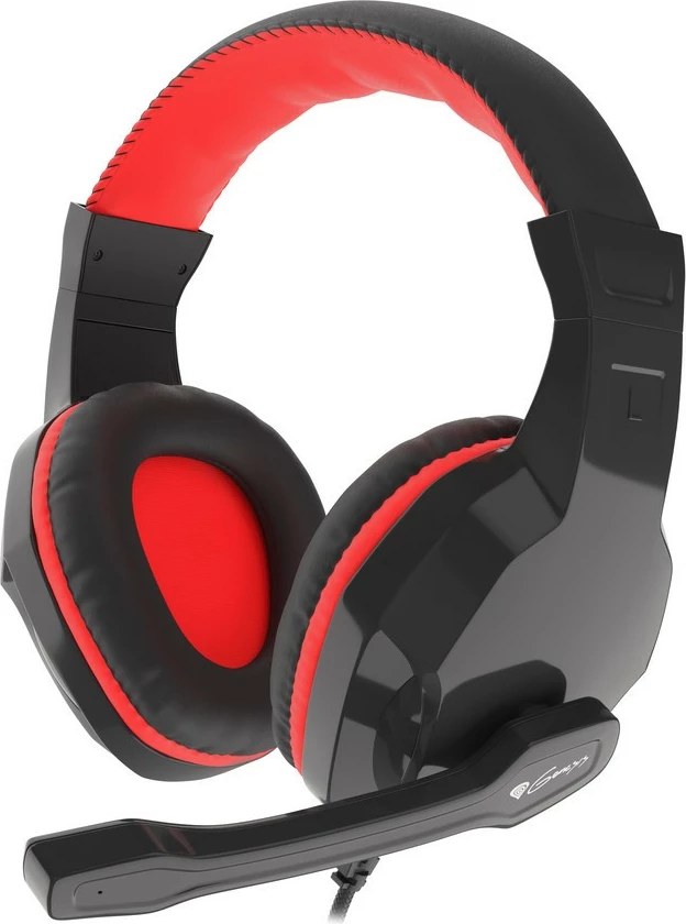 Gaming slušalke Genesis Argon 110 z mikrofonom, Stereo, 180 cm kabel, črno-rdeče