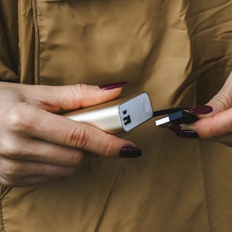 Pončo z ogrevalnim panelom Offlander, rjav