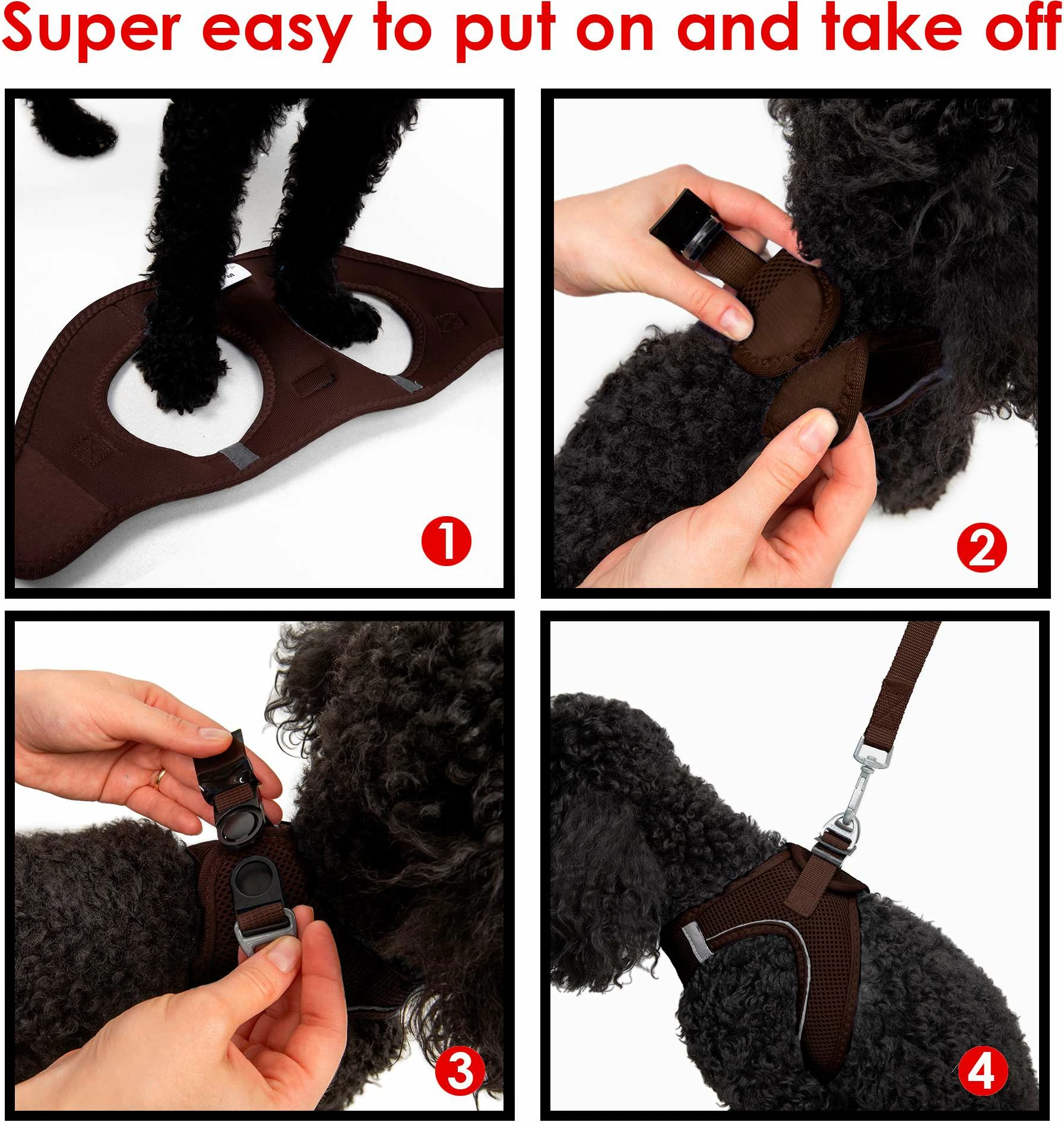 Oprsnica iz air-mesh materiala, rjava, Paws & Whiskers