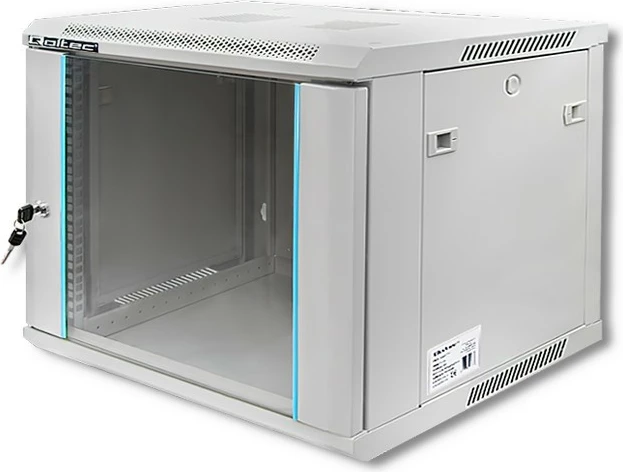 Računalniško ohišje RACK 9U, 600 x 600 x 500 mm, za na steno, sivo, Qoltec