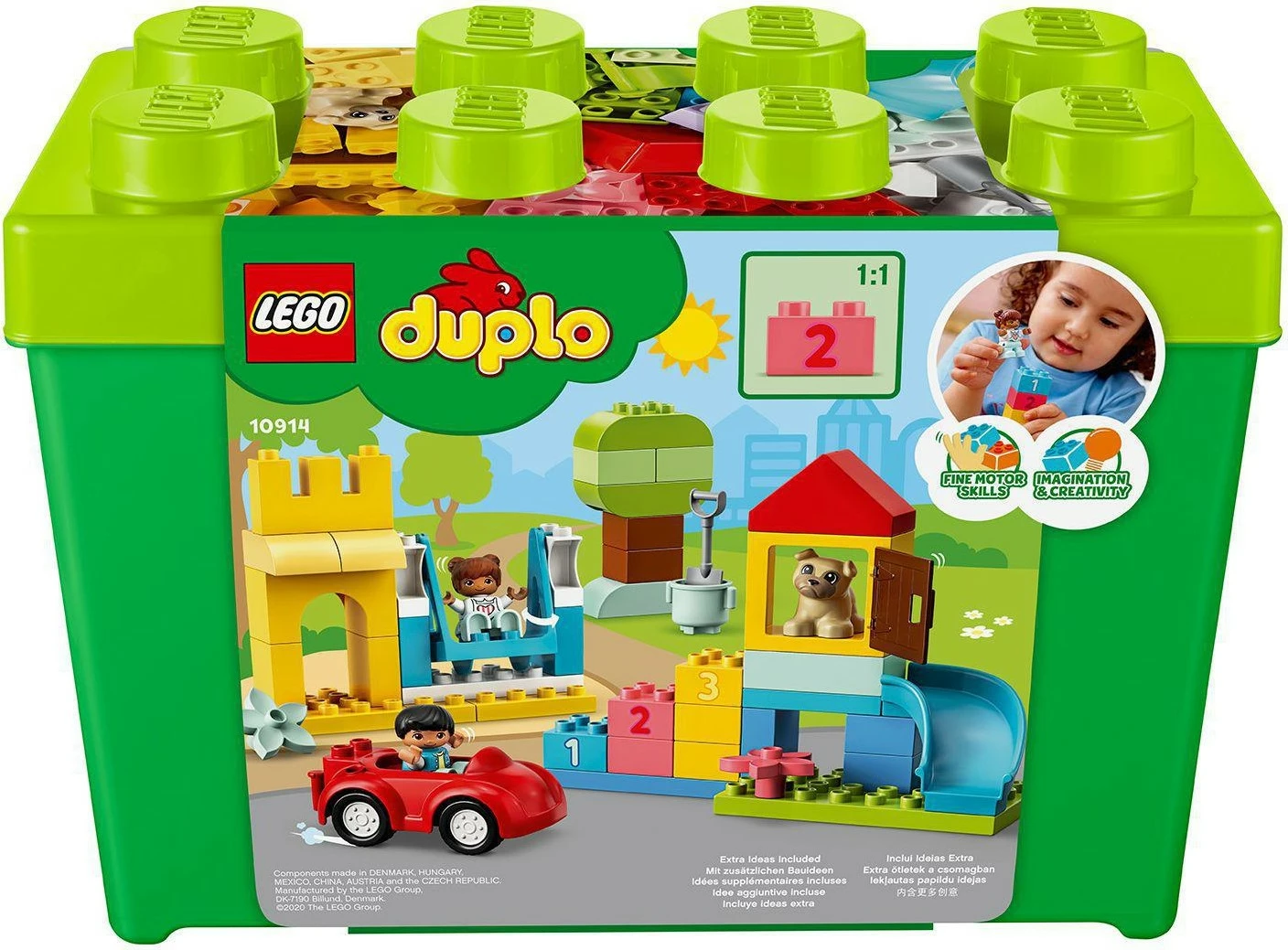 Komplet kock LEGO DUPLO Classic Deluxe Brick Box 10914, 85 kosov, večbarven