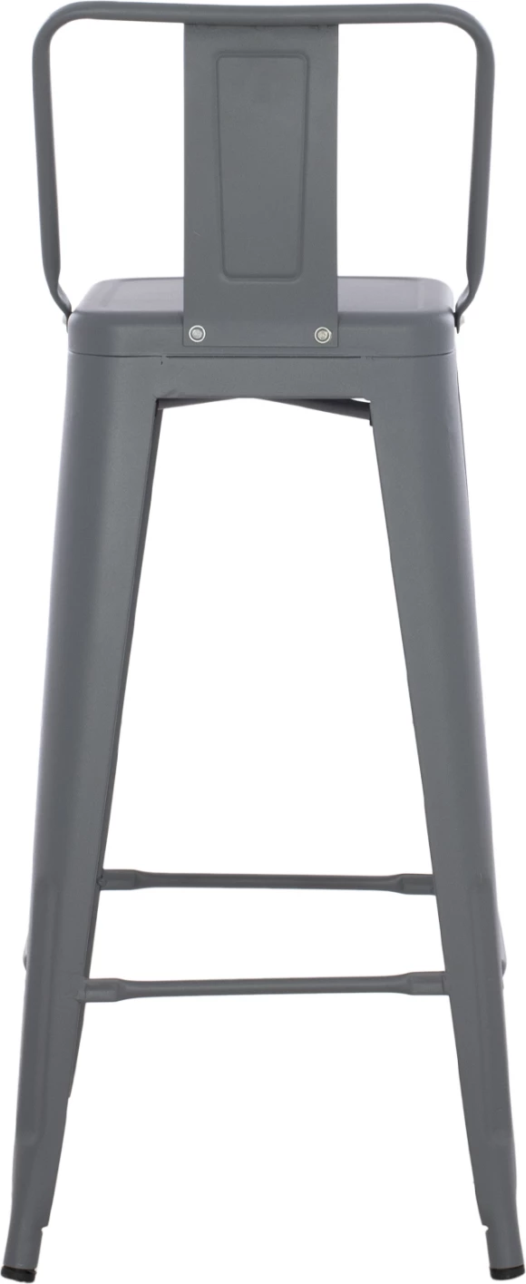 Kovinski barski stol Melita z naslonom v sivi barvi FH8643.10 43x43x100 cm