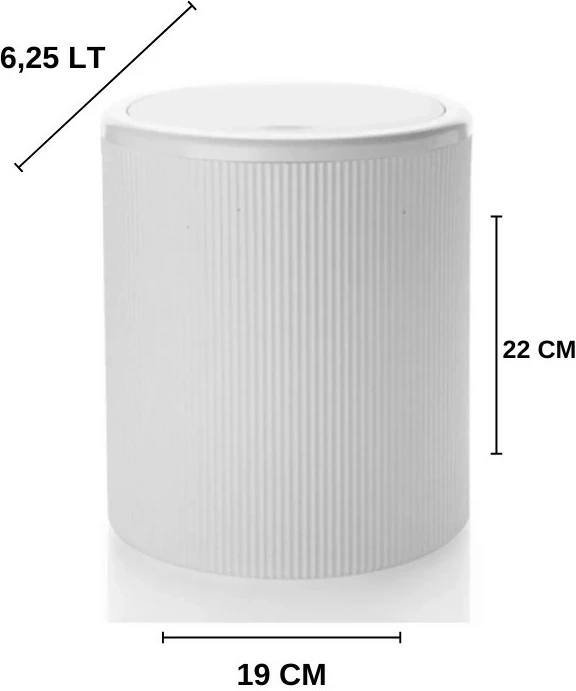 Organizator za kopalnico Mijölnir PZR-076, bel, 22x19x19 cm, 6250 ml