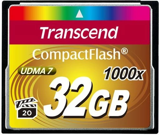 Kartica za pomnilnik Transcend CompactFlash 1000x 32GB, MLC, 160MB/s, črna