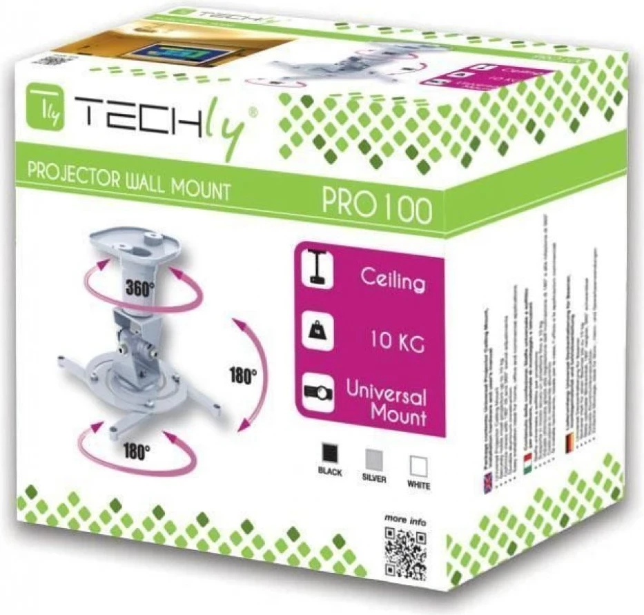 Nosilec za projektor Techly ICA-PM, 100WH, bel
