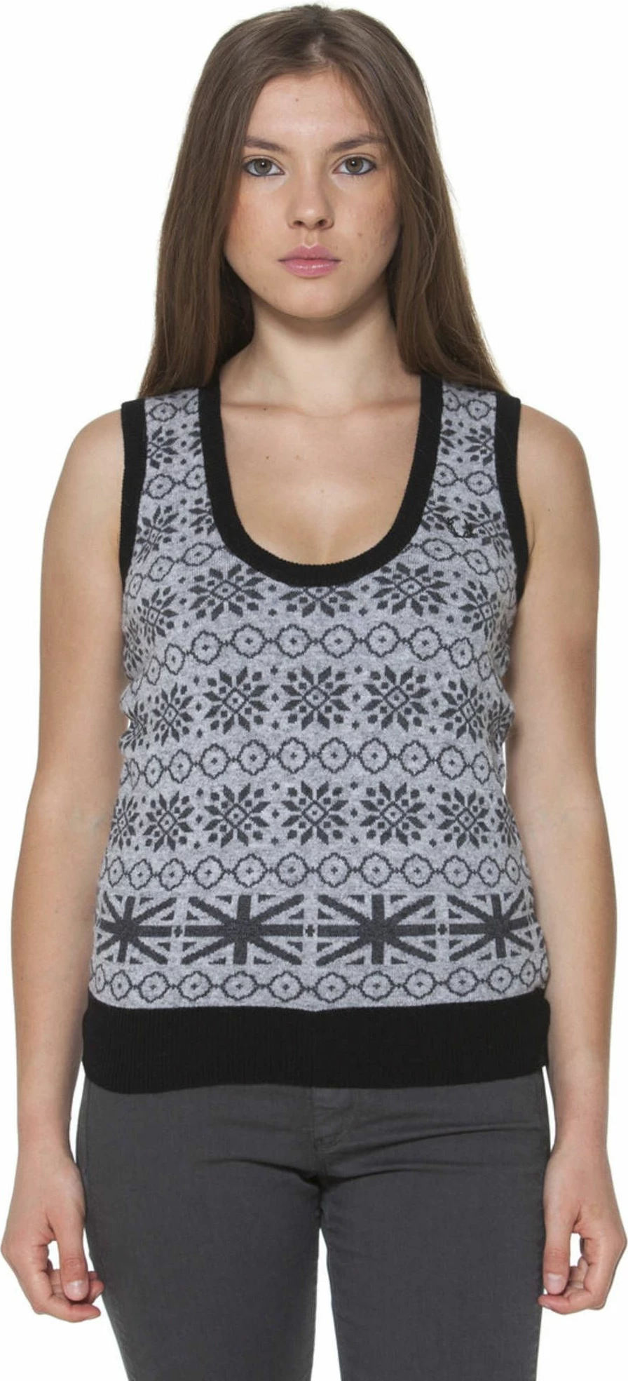 Telovnik za ženske, siv FRED PERRY