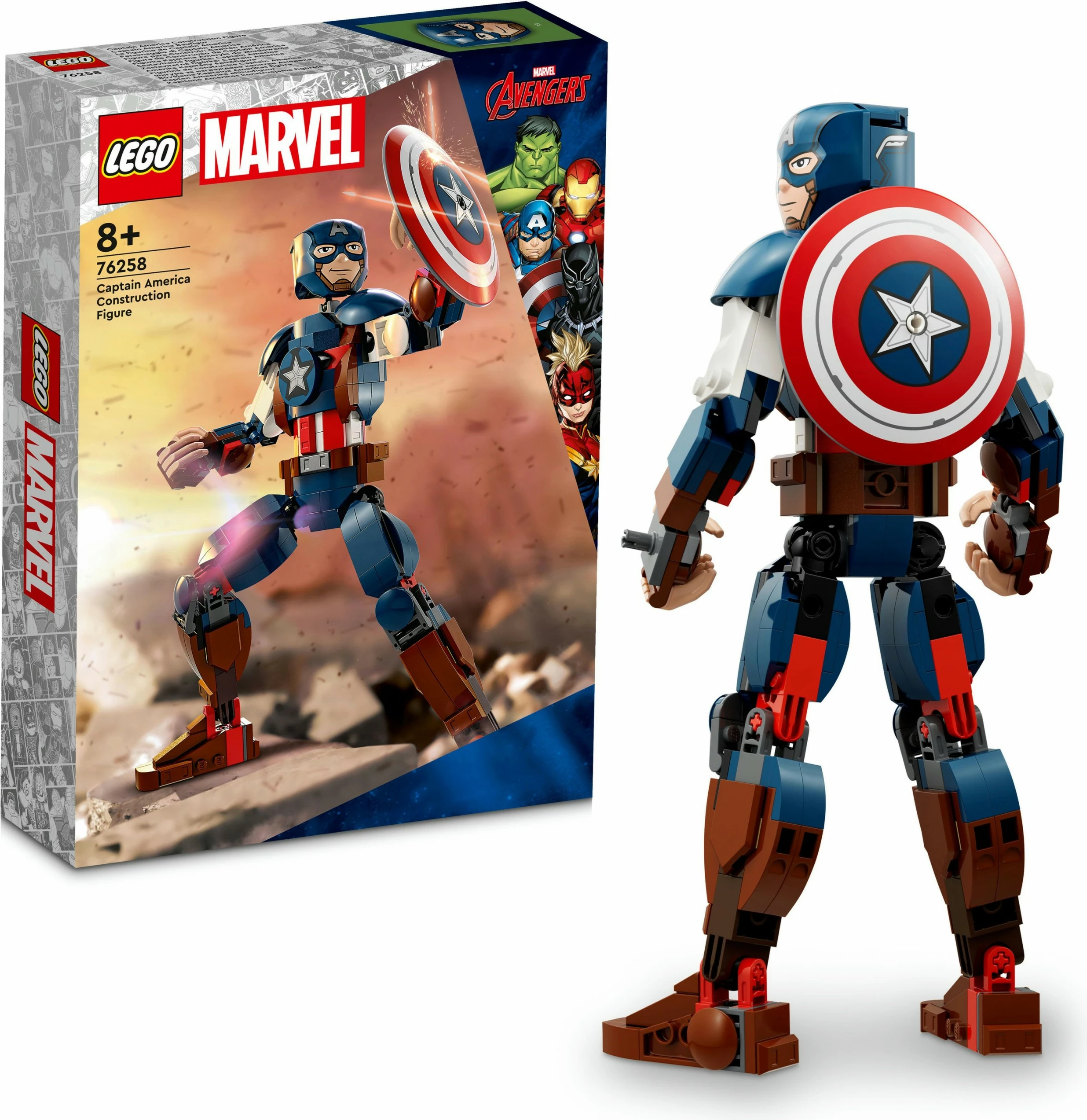 Figura Captain America iz seta LEGO Marvel Super Heroes, 310 kosov, večbarvno