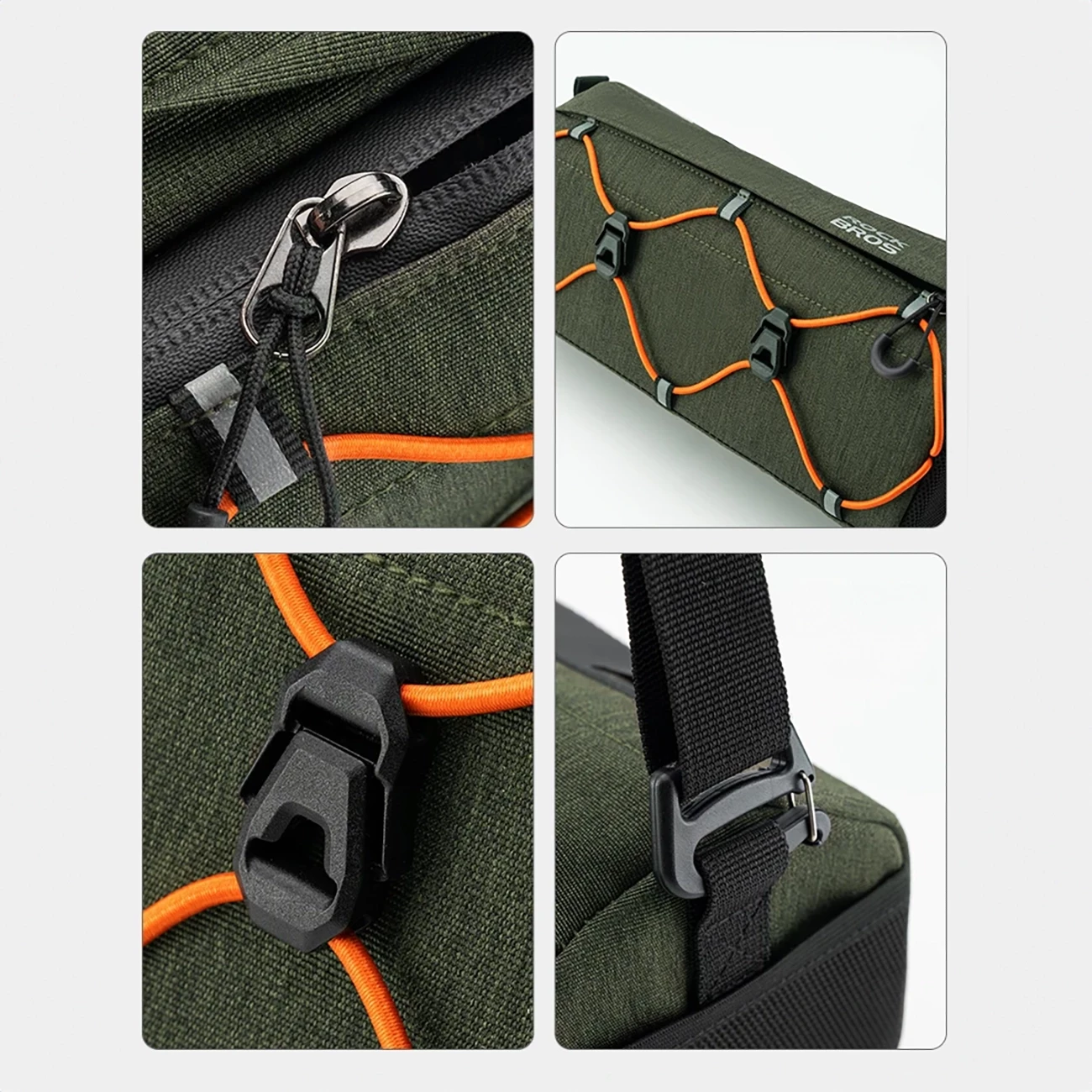 Torba za krmilo za kolo Rockbros 30110054001, 2,2 L, zelena