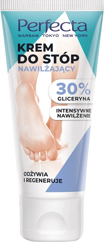 Vlažilna krema za stopala za ženske, 30% glicerina, 80 ml Perfecta Moisturizing Foot Cream