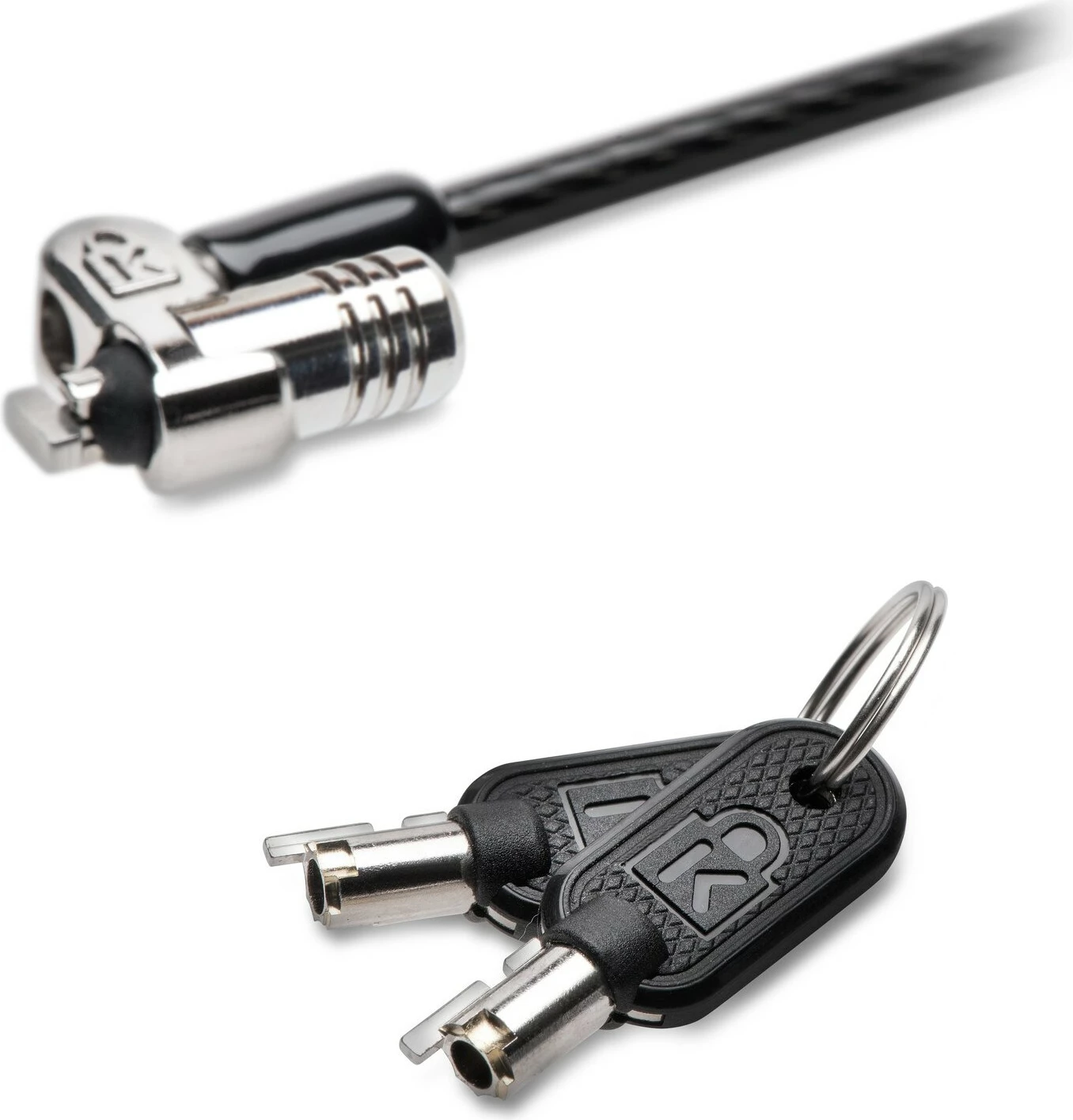 Zaklepna rešitev za prenosnike Kensington MicroSaver 2.0, ključ, ogljikovo jeklo, črno, srebrno