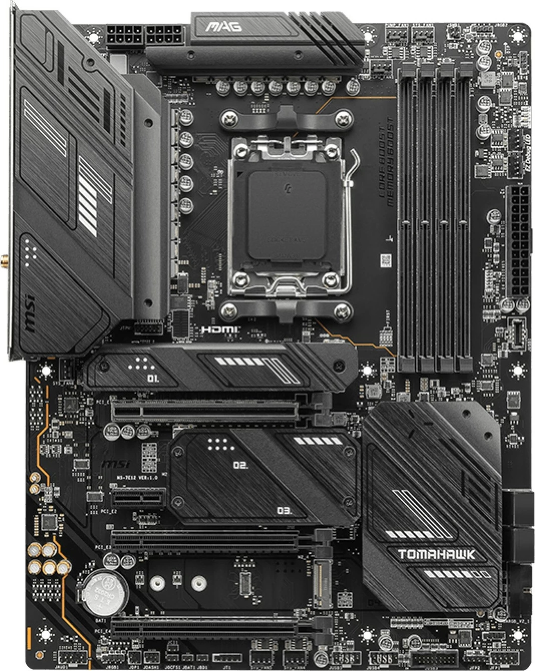 Matična plošča MSI MAG X670E TOMAHAWK WIFI, AMD, Socket AM5, DDR5-SDRAM, 128 GB
