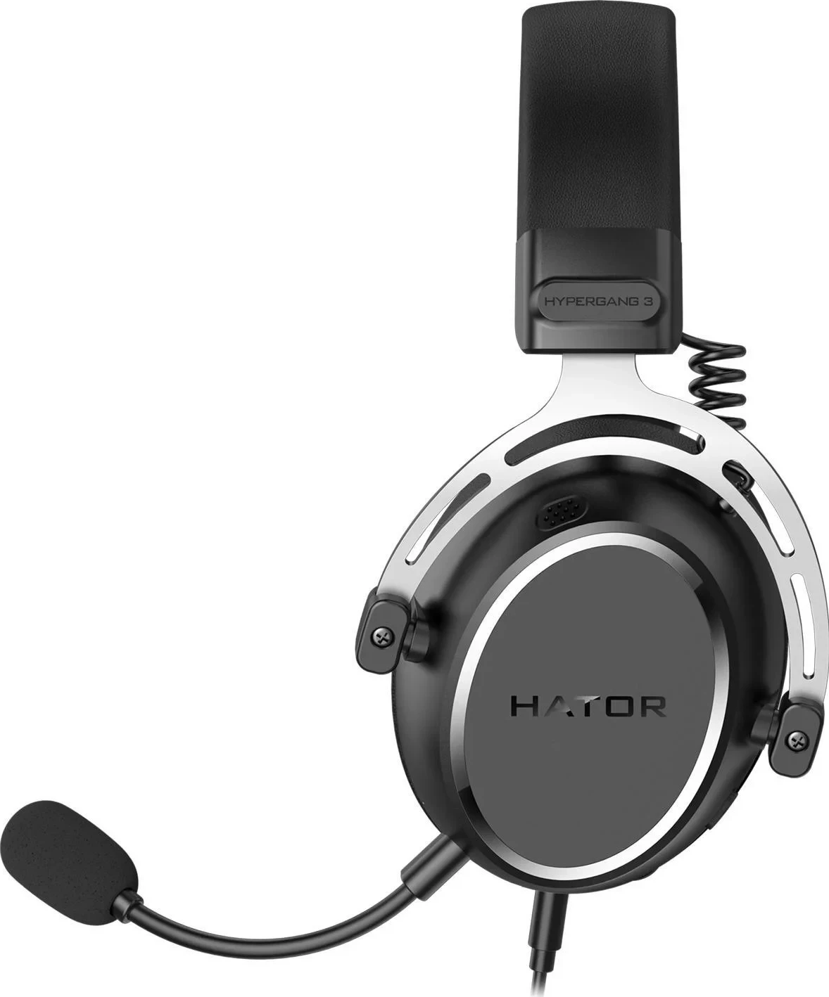 Slušalke Hator Hypergang 3, z odklopnim mikrofonom, z žico, črne