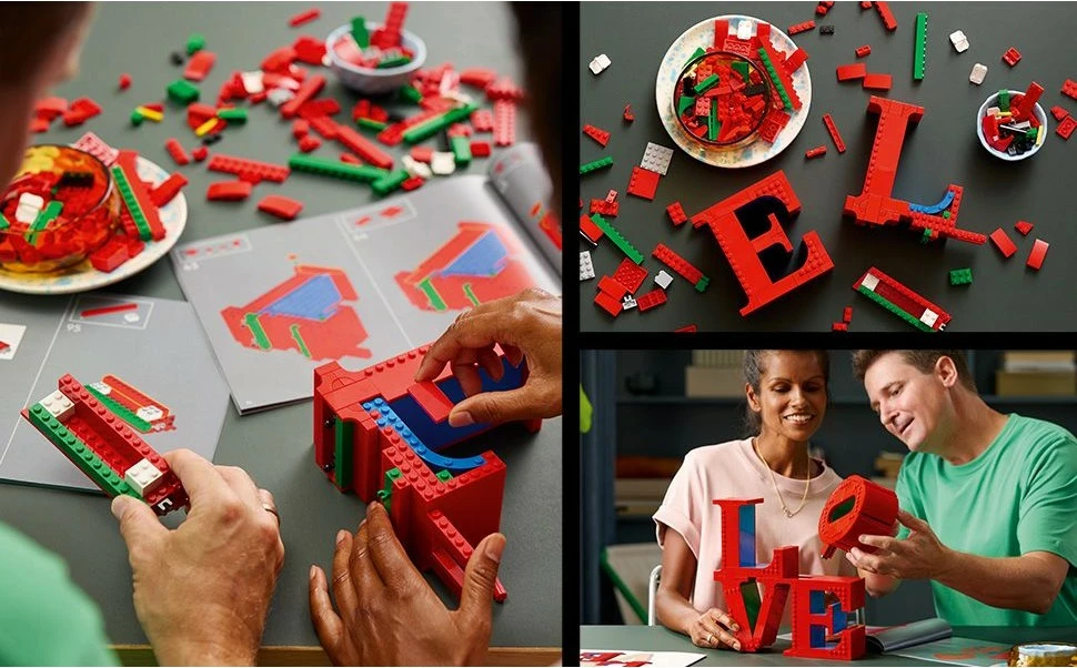 Umetniški set LOVE, LEGO Art 31214, večbarven