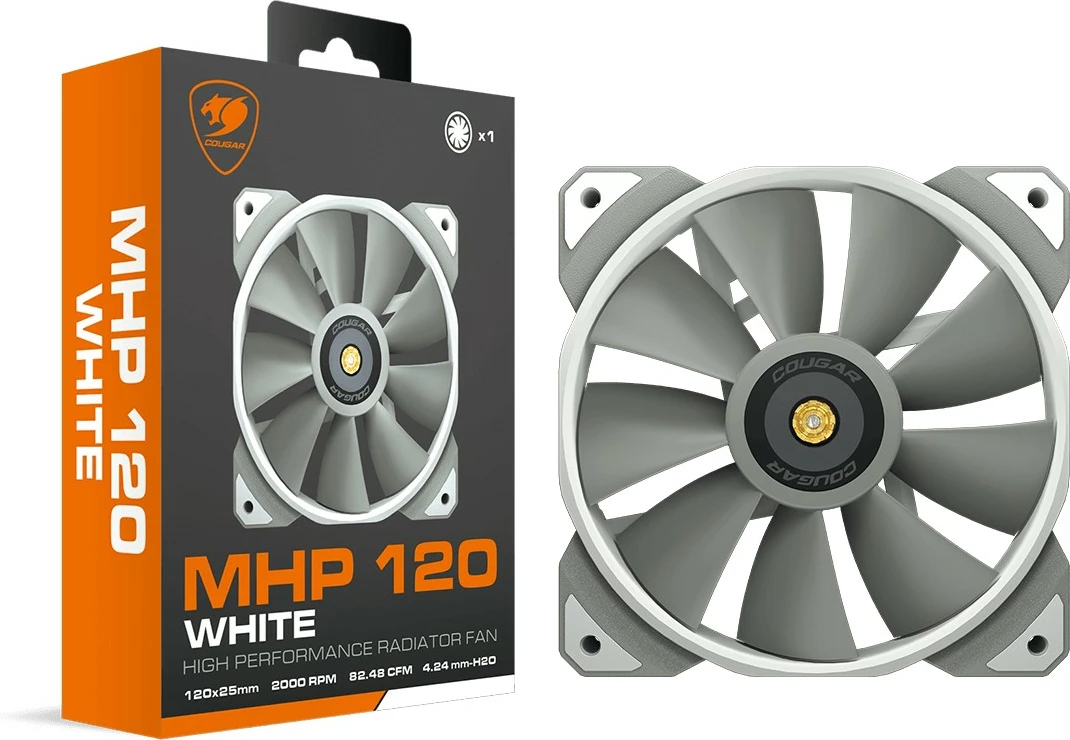 Ventilator za računalniško ohišje Cougar MHP 120, 120 mm, bel