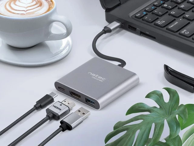 Večvratni adapter USB-C PD, HDMI 4K - Natec