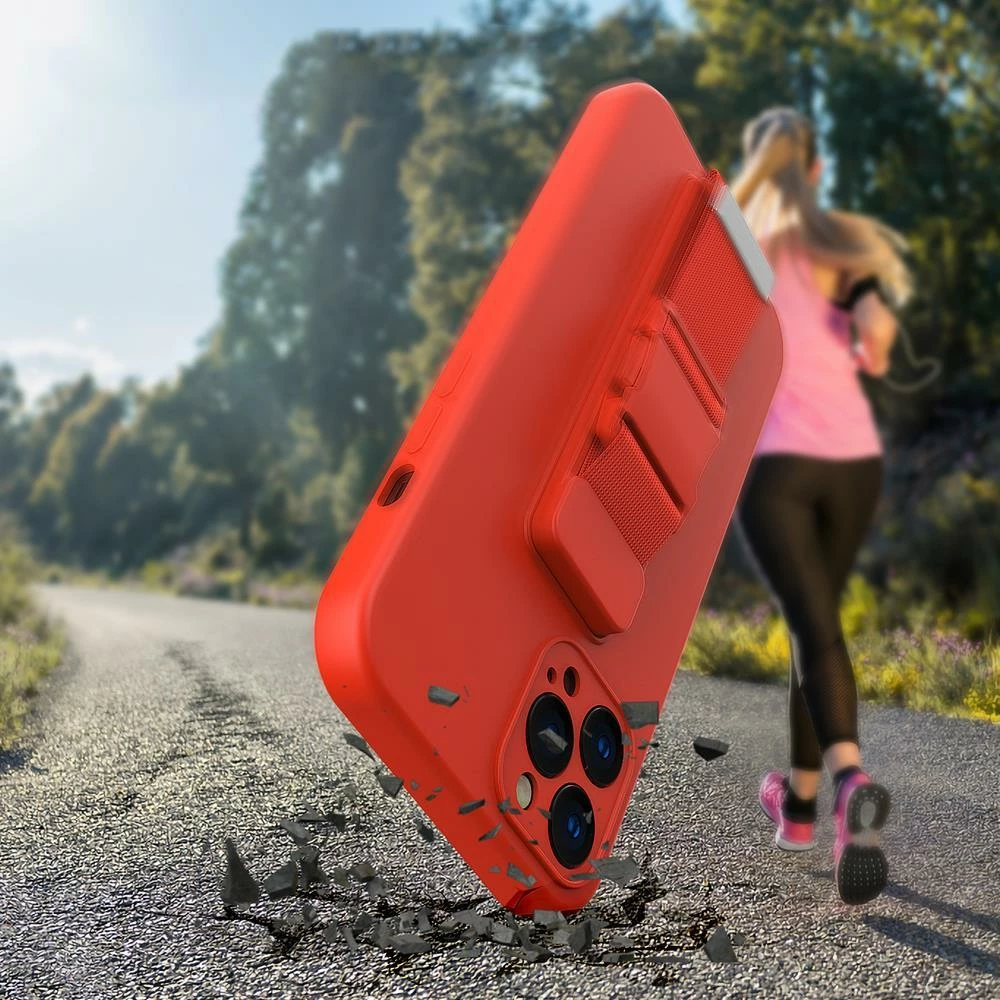 Silikonski ovitek s paščkom Hurtel za Samsung Galaxy A33 5G, rdeč