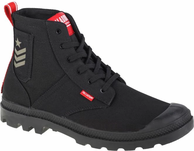 Visoke superge Palladium Pampa Hi Army, črne, unisex