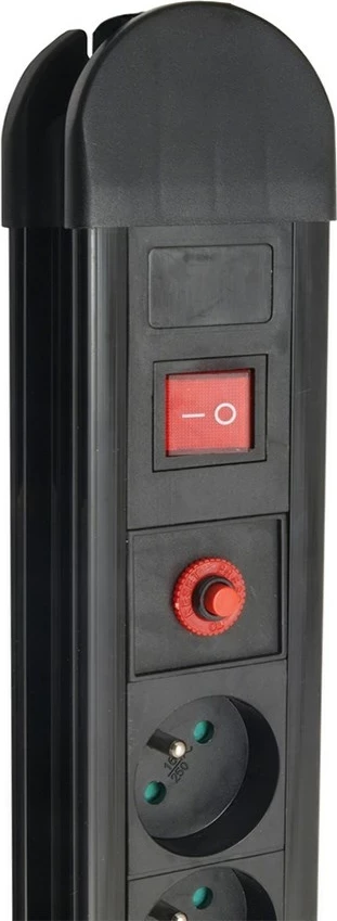 Razdelilec z 10 vtiči Maclean MCE10, 2 stikalI, zaščita in indikator preobremenitve, 3680 W, črn