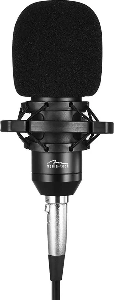 Mikrofon za studio in pretakanje Media tech MT397S, črn