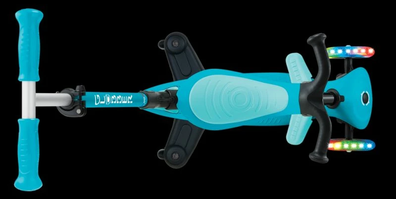 Otroški skuter z lučmi, Globber, z vgrajenim sedežem