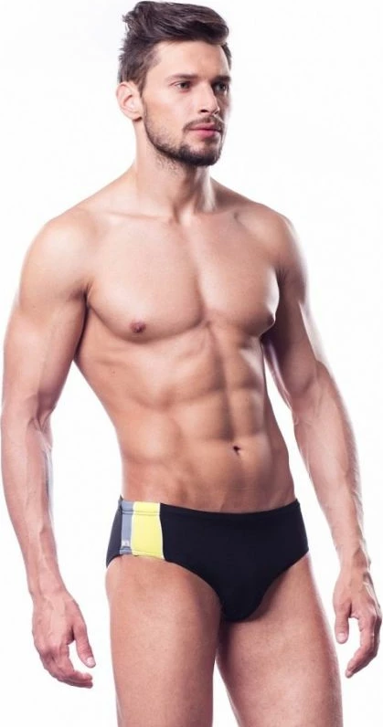 Plavalne kratke hlače Inny, moške, črno- rumene