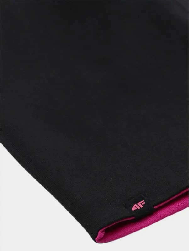 Otroška kapa 4F, črna in rožnata