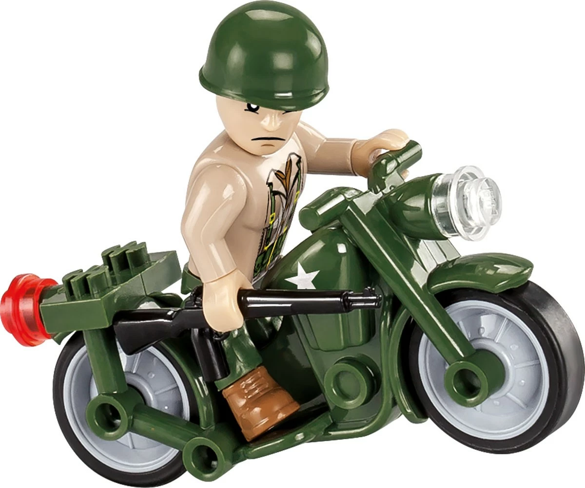 Gradbeni set katedra kontrole U.S. Control Tower Cobi Klocki, 664 kosi, z figuricami in motorjem