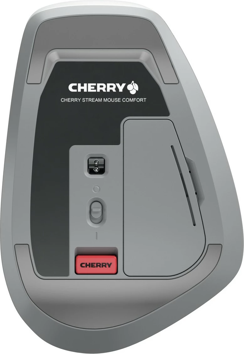 Brezžični miška Cherry Stream Comfort, RF, 4000 DPI, siva, bela
