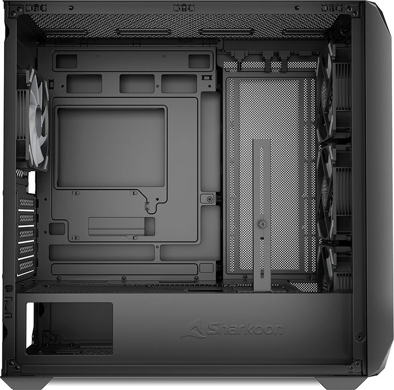 Mikro-ATX ohišje Sharkoon MK3 RGB, 1x steklo, črno