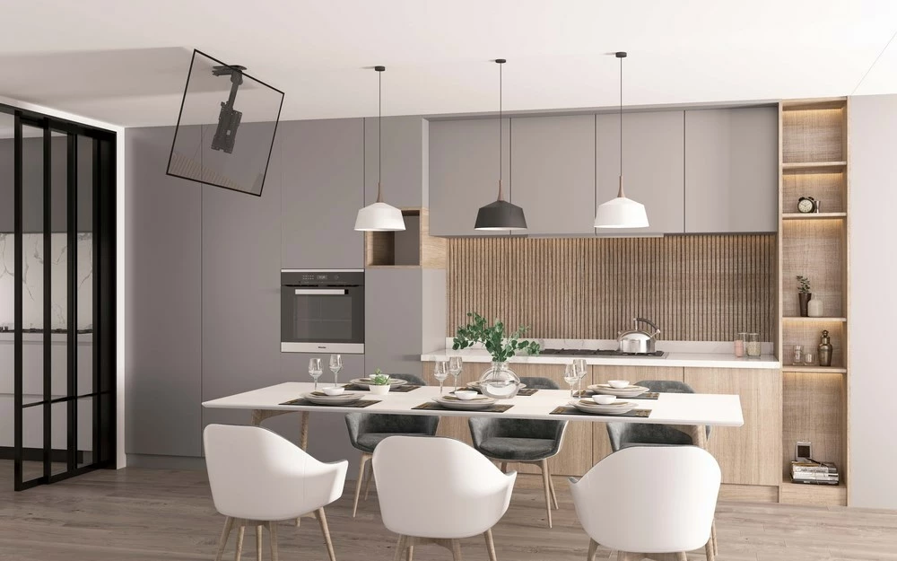 Stropni nosilec za TV/monitor Gembird CM-43ST-01, 19-43 palcev, črn