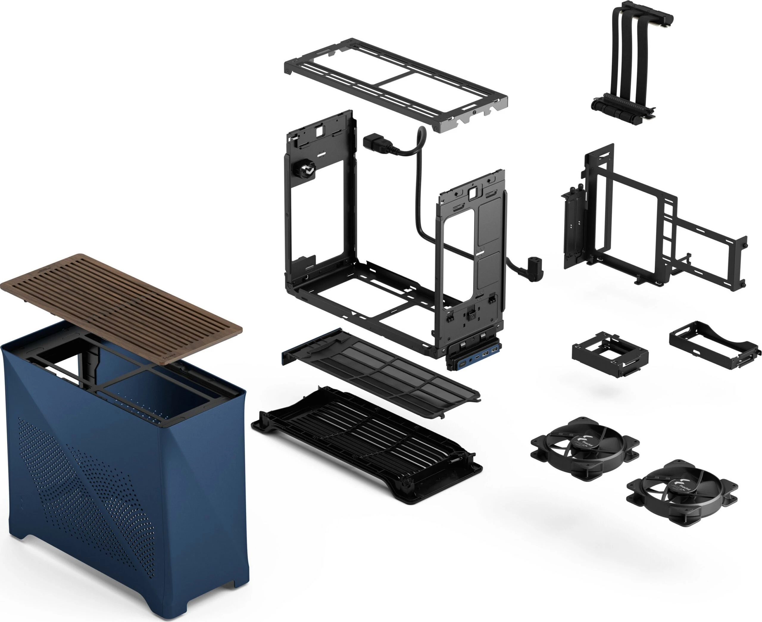 Računalniško ohišje Mini Tower za računalnik Fractal Design Era 2, 2,5", modro