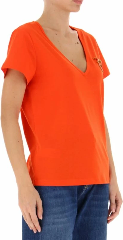 Majica Love Birds Pinko za ženske, oranžna