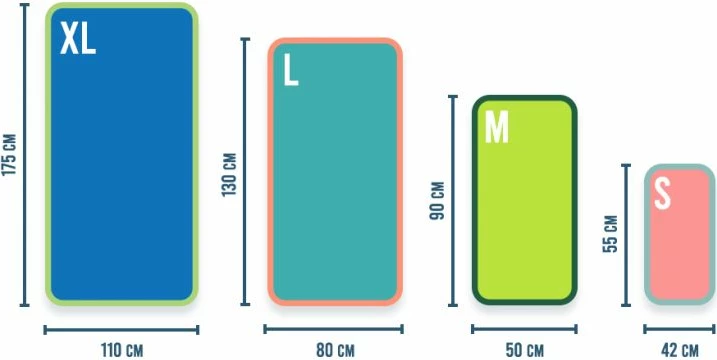 Brisača Meteor XL, 110 x 175 cm, črna