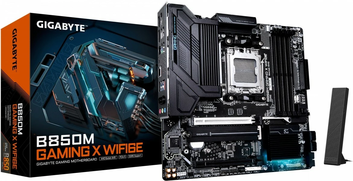 Matična plošča Gigabyte B850M GAMING X WIFI6E, micro ATX, Socket AM5, DDR5, črna