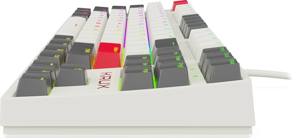 Mehanska tipkovnica Krux ATAX PRO RGB Creator Retro Gateron Yellow PRO, črna