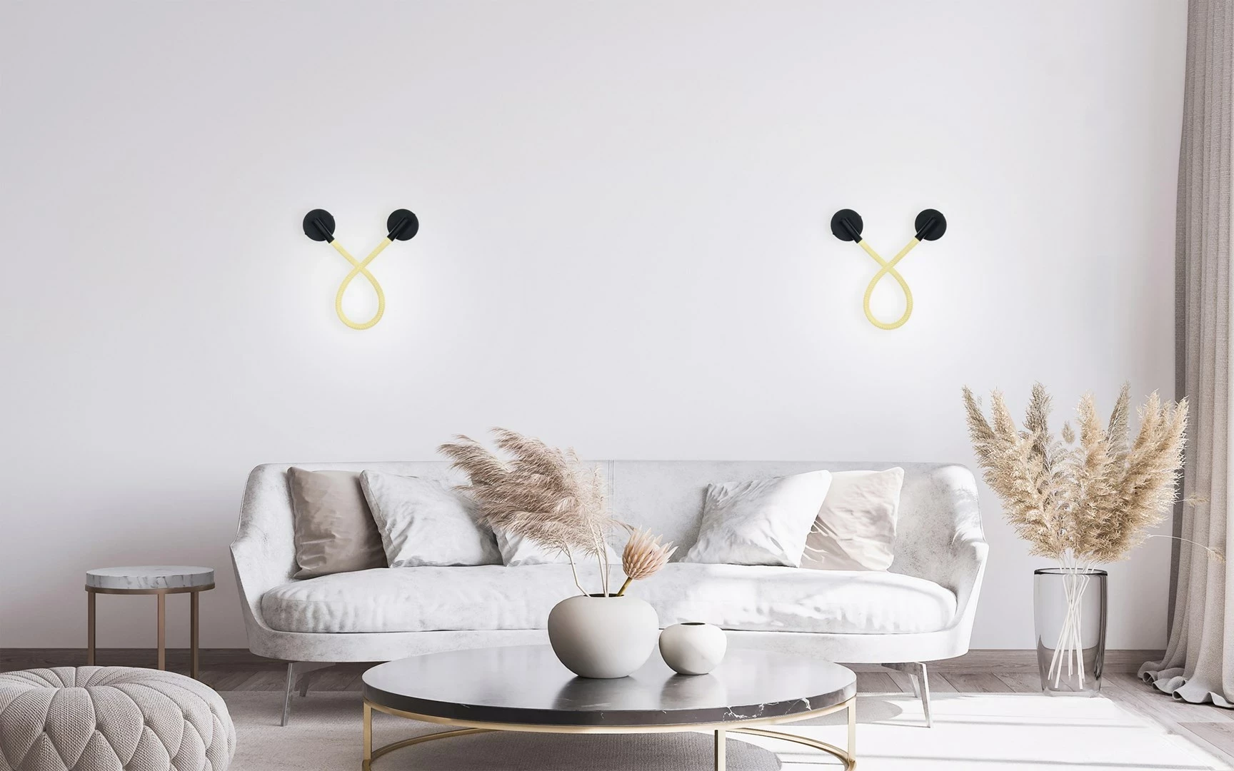 Stenska LED svetilka AJE-LIVIO WW Activejet, črna