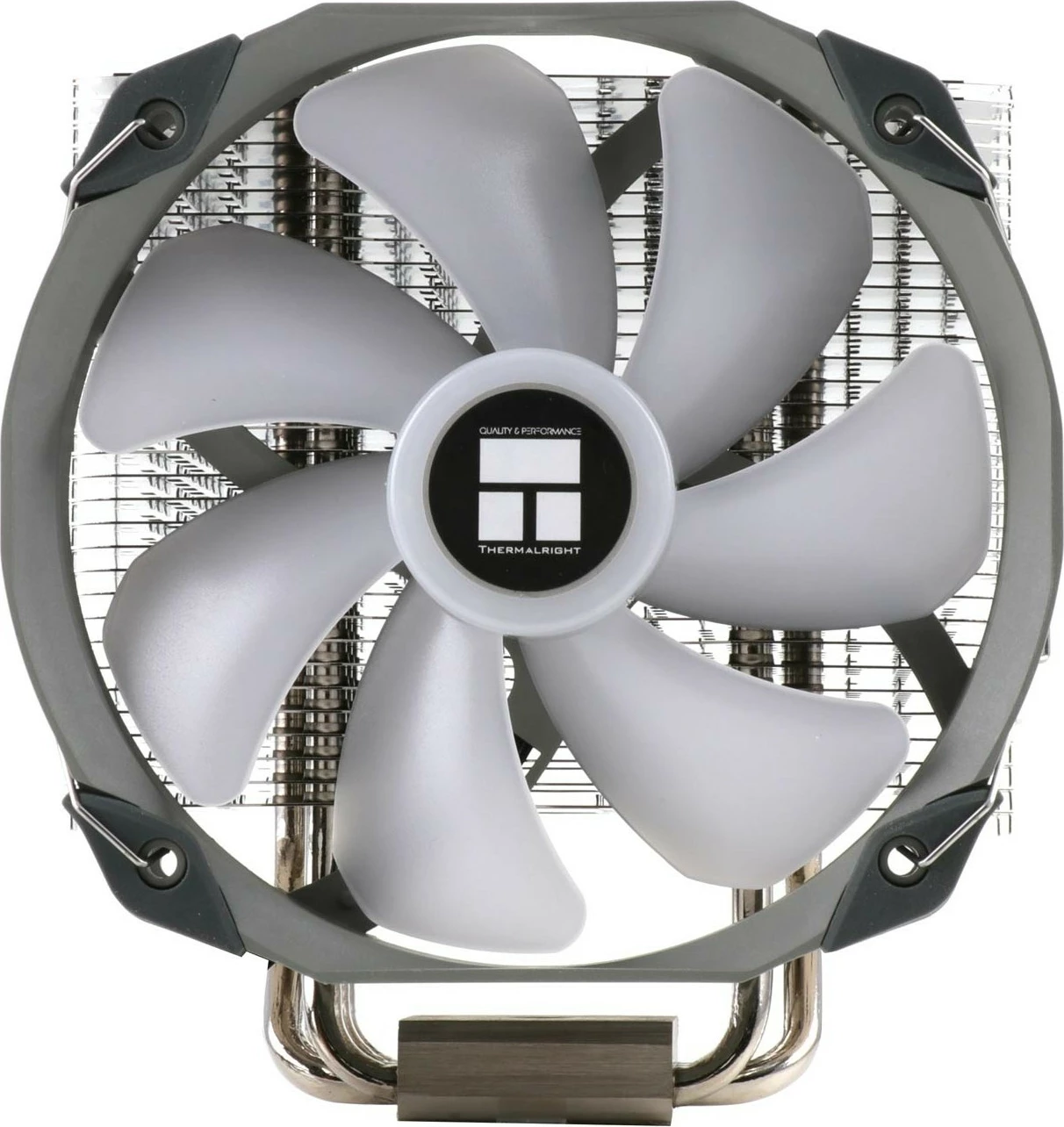 Procesorski hladilnik 14 cm z LED, Thermalright HR-02 Plus, srebrno/bele