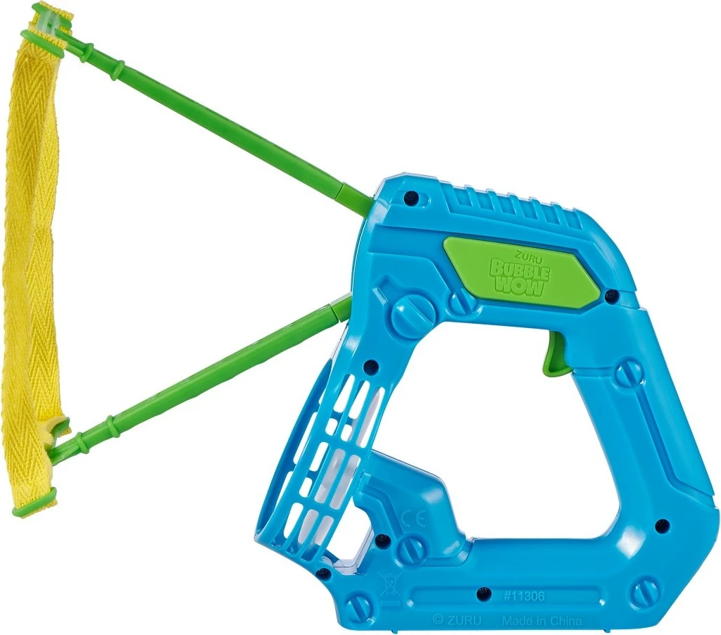 Igrača za mehurčke ZURU BUBBLE WOW Big-A-Bubbles Blaster, plastika, z raztopino, modra/zelena/oranžna