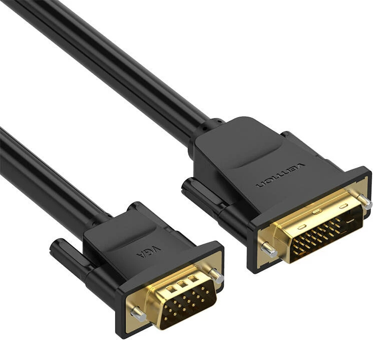 Kabel DVI (24+1) v VGA Vention EABBG, 1,5 m, 1080p, črn