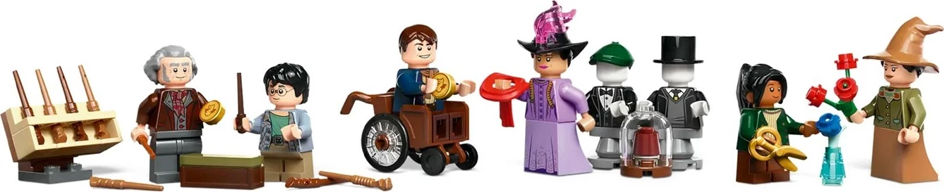 Igralni komplet LEGO Harry Potter 76439 Ollivanders in obleke Madam Malkin