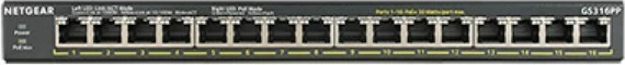 Preklopnik 16-portni Gigabit PoE+ NETGEAR GS316PP, črn