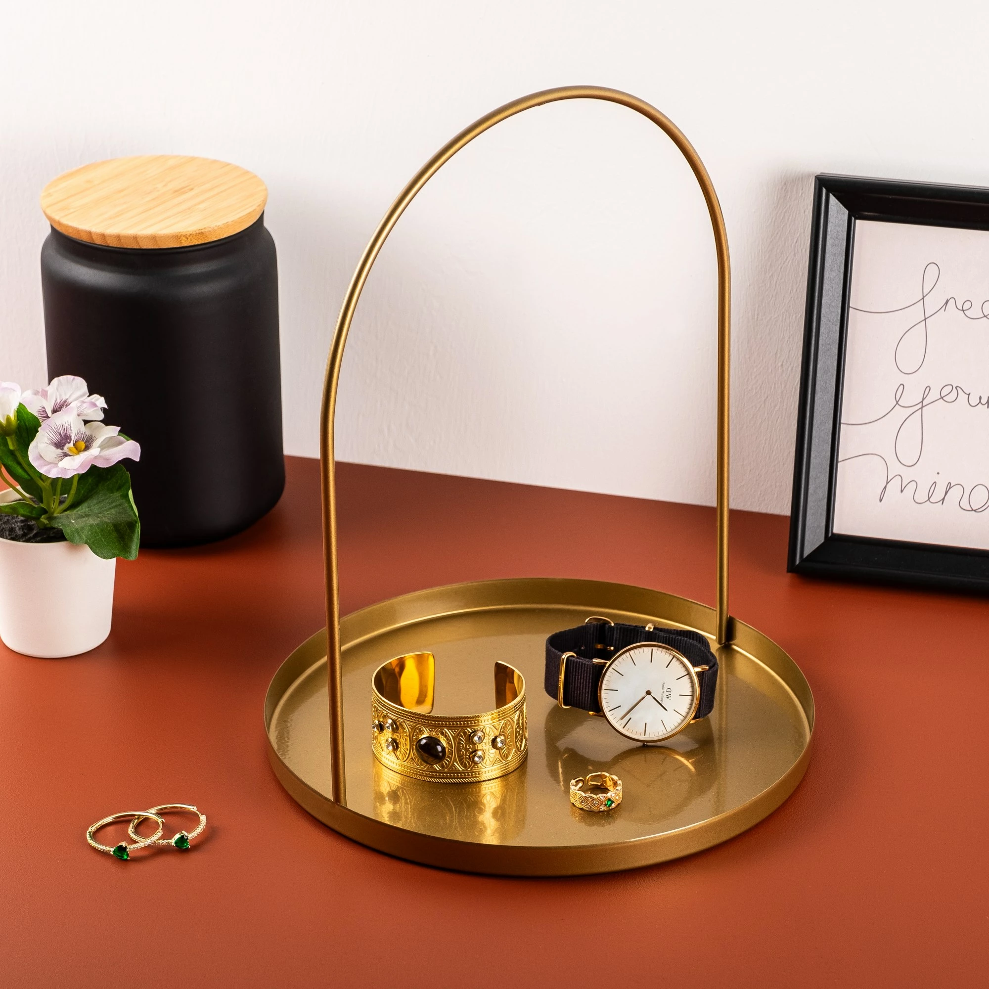 Kovinski dekorativni dodatek Aberto, zlata, Kos-B