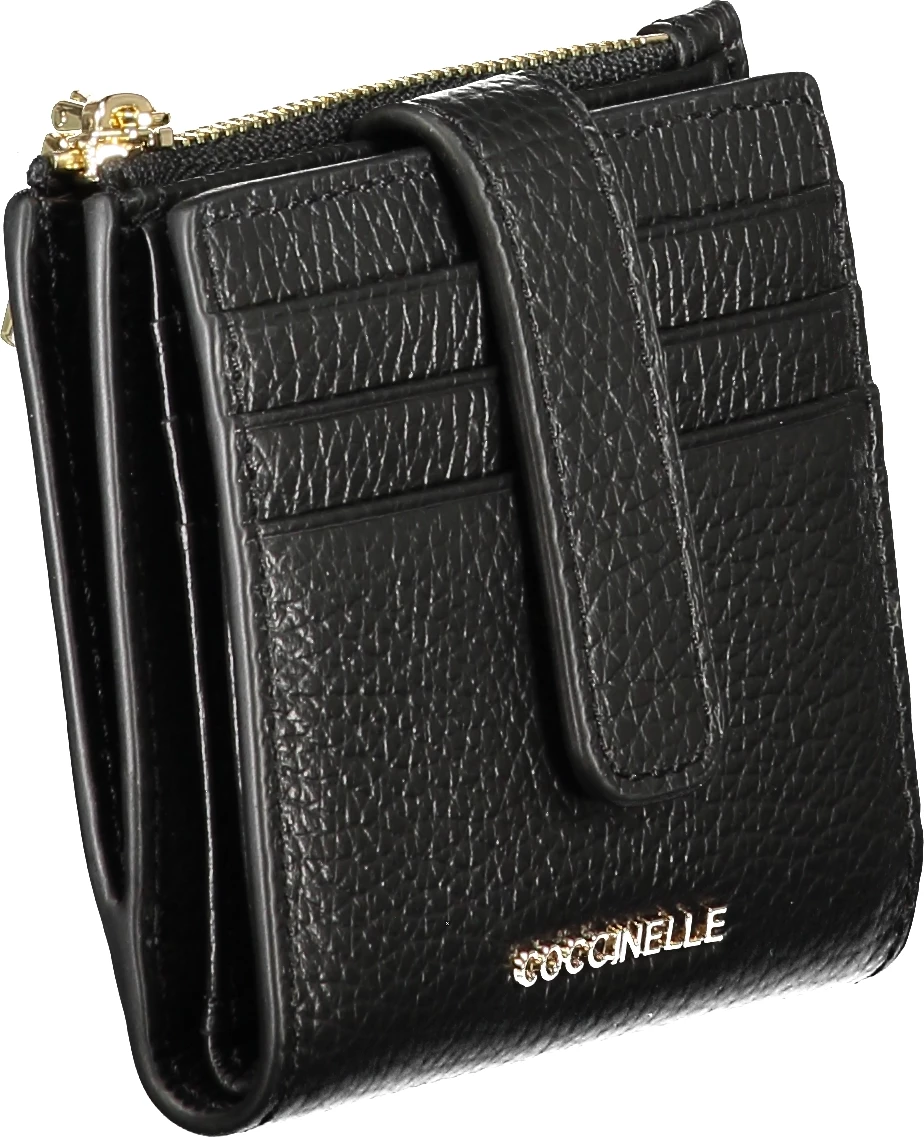 Denarnica za ženske COCCINELLE Metallic Soft, črna