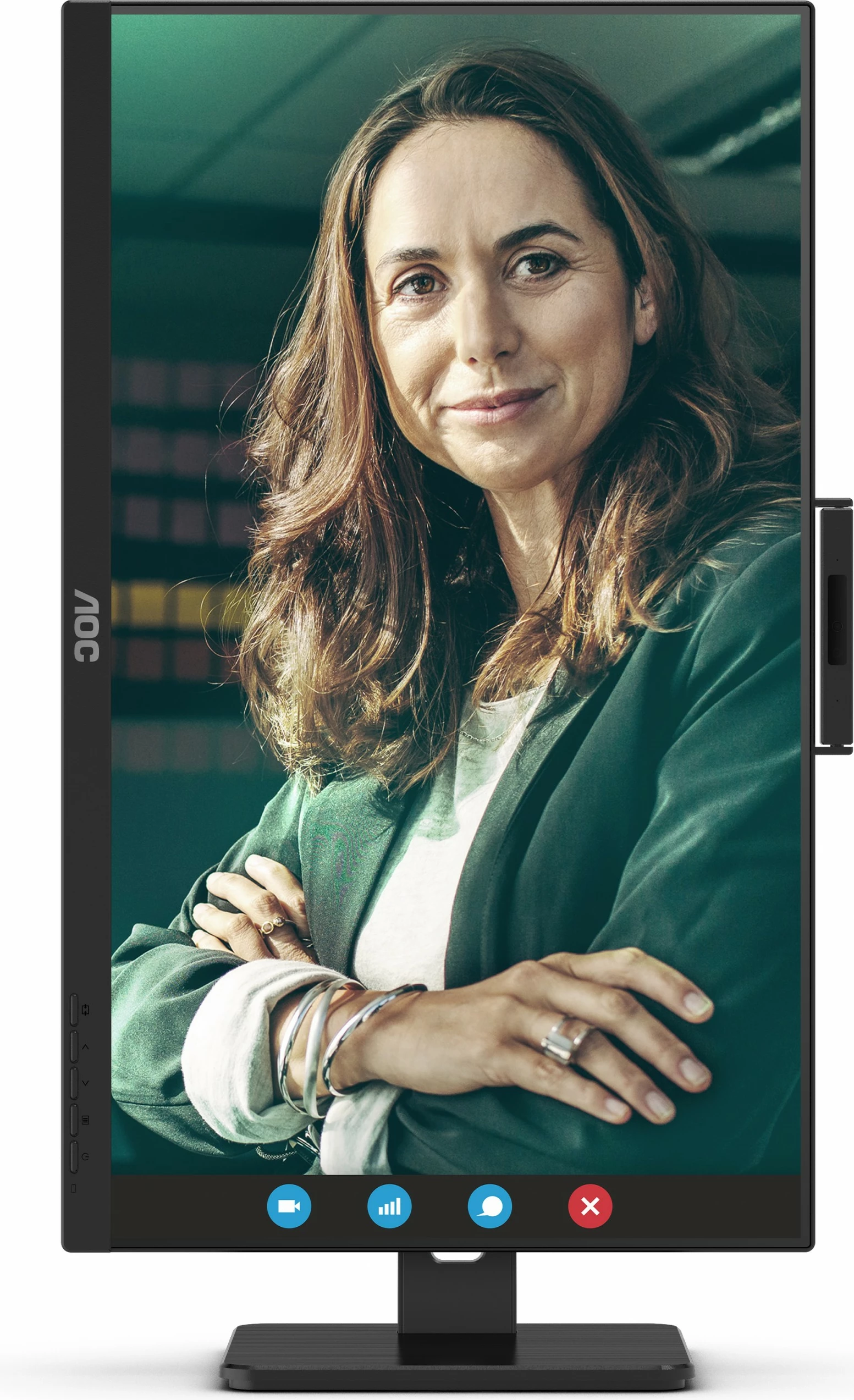 Monitor 23,8-palčni IPS Full HD 75Hz z zvočniki in spletno kamero AOC 24P3QW