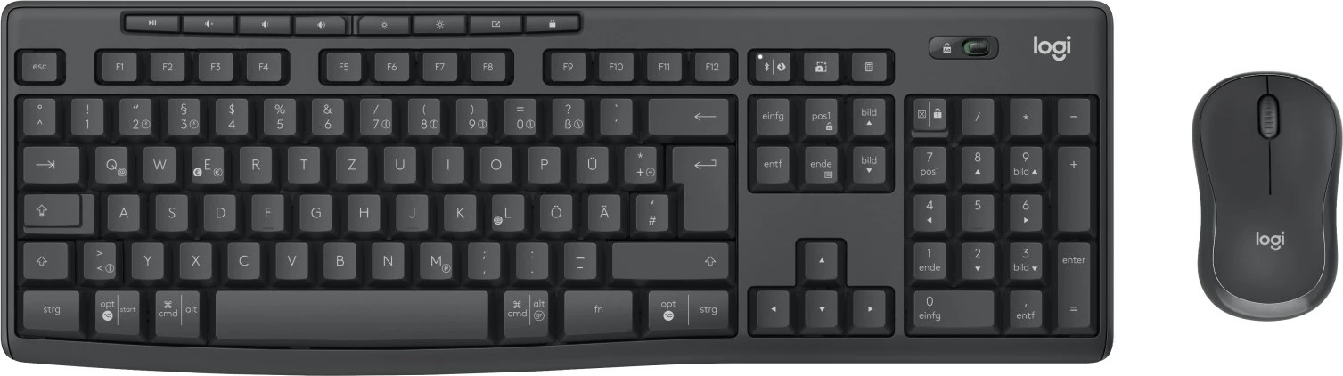 Brezžični komplet tipkovnice in miške, Logitech MK370 Combo for Business, Graphite